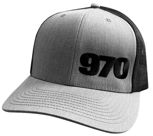 Curved Bill 970 Mesh Back - Gray/Black/Black
