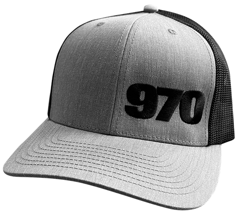 Curved Bill 970 Mesh Back - Gray/Black/Black