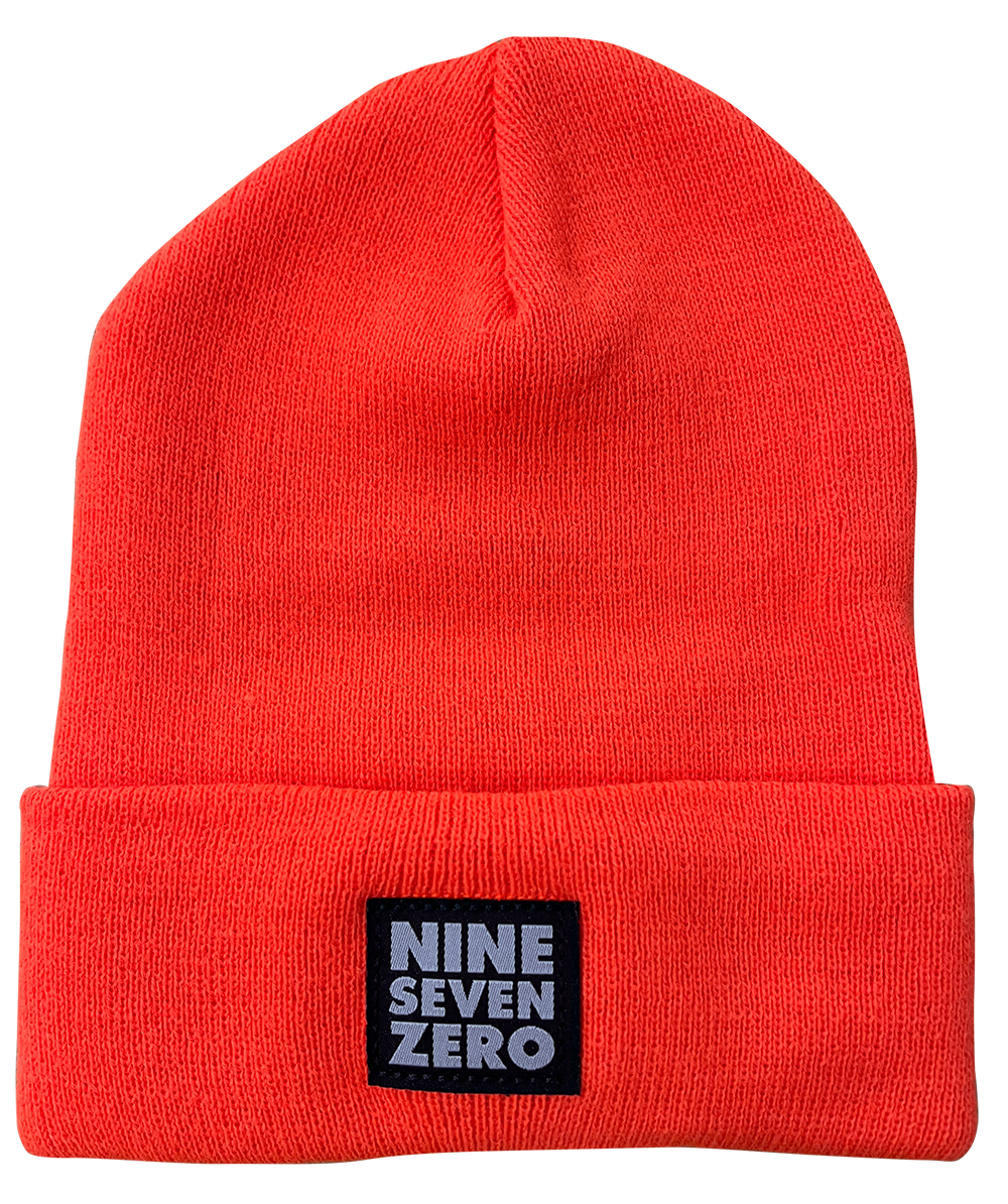 NSZ Solid Cuffed Beanie - Neon Orange