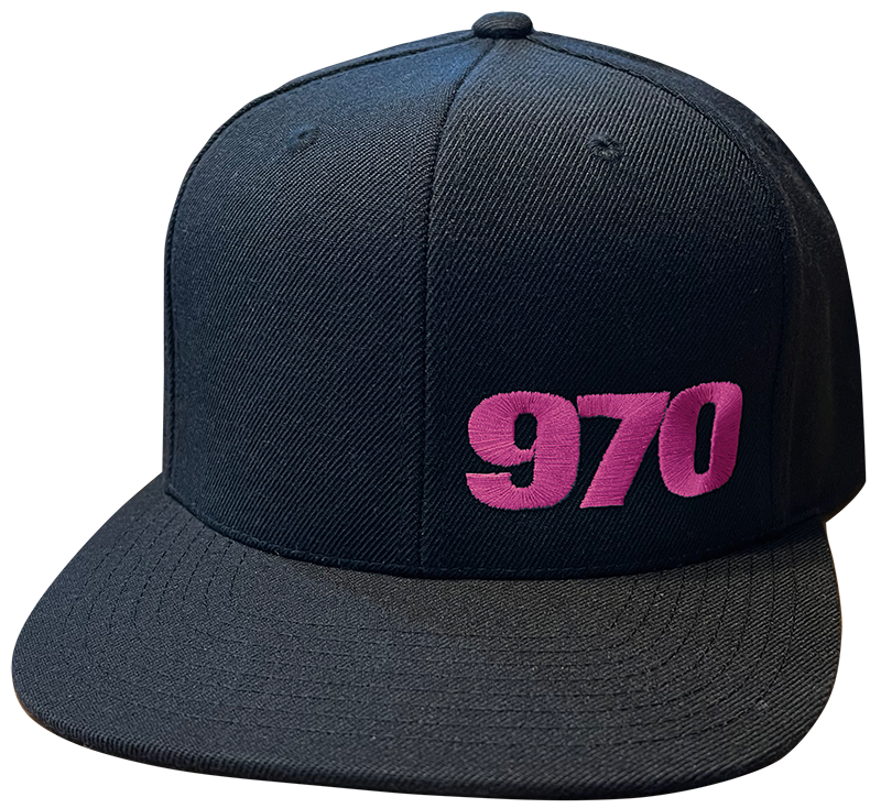 970 Flatbill Trucker - Black/Pink