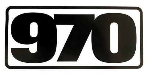 970 Cut Vinyl Sticker - Black - Frame