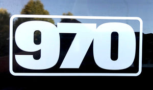 970 Cut Vinyl Sticker - White - Frame