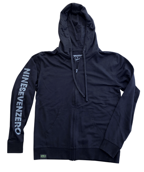 NOIRNINE☆UNISEX Noir 2-way Hood Zip-Up NSZ Zip Hoodie - Black – ninesevenzero